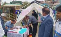 برپایی چادر سلامت درآستانه اشرفیه توسط شبکه بهداشت برپا شد