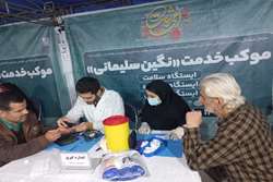 برپایی ایستگاه سلامت دانشگاه در پیاده‌راه فرهنگی شهرداری رشت