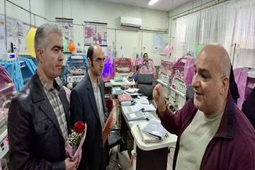 تقدیر از از کارکنان بخش‌های مراقبت ویژه نوزادان مراکز آموزشی و درمانی 17 شهریور و الزهرا رشت